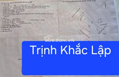 Bán đất 2 mặt tiền đường 7,5m TRỊNH KHẮC LẬP & XUÂN THIỀU 23